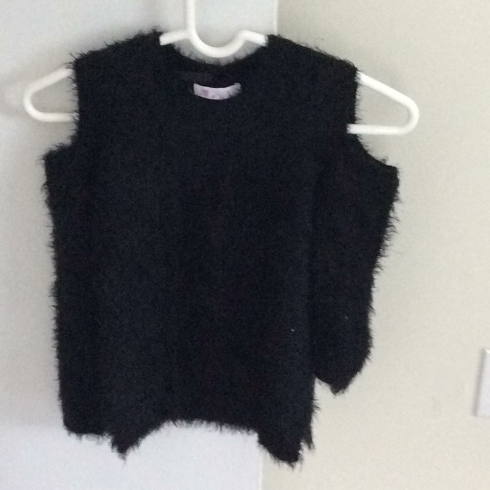 Kids black Pinc cold shoulder sweater size 7